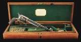 (A) LONDON CASED COLT ETCHED PANEL FRONTIER SIX SHOOTER WITH STOCK (1887) AND FACTORY LETTER.