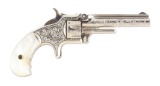 (A) Cased Engraved Smith & Wesson Model 1 Tip-Up Spur Trigger Revolver.