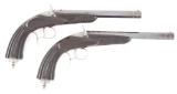 (A) FINE PAIR OF EXHIBITION QUALITY FLOBERT PISTOLS BY LEPAGE FRERES (1857-1868).