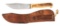 WILL & FINCK CALIFORNIA HUNTING KNIFE.