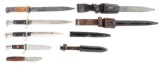 LOT OF 5: THIRD REICH BAYONETS AND KNIVES.