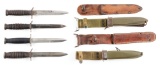 LOT OF 4: FOUR M3 TRENCH KNIVES.