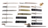 LOT OF 10: BAYONETS WITH ACCESSORIES.