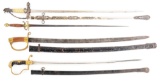 LOT OF 4: A COLLECTOR'S LOT OF FOUR SWORDS INCLUDING A PERSIAN CAVALRY SWORD, A GERMAN WORLD WAR I L