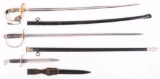 LOT OF 3: THIRD REICH SWORDS AND DRESS DAGGER.