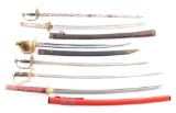 Collector's Lot of 6: Six Swords Including A U.S. Naval Cutlass, Japanese NCO Sword, A Variant Nazi