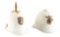 LOT OF 2: TWO US MARINE CORP DRESS PITH HELMETS.