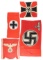 LOT OF 4: THIRD REICH FLAGS.