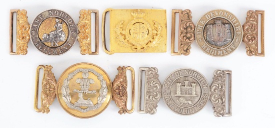 Lot Of 5: Victorian British Army Belt Buckles.