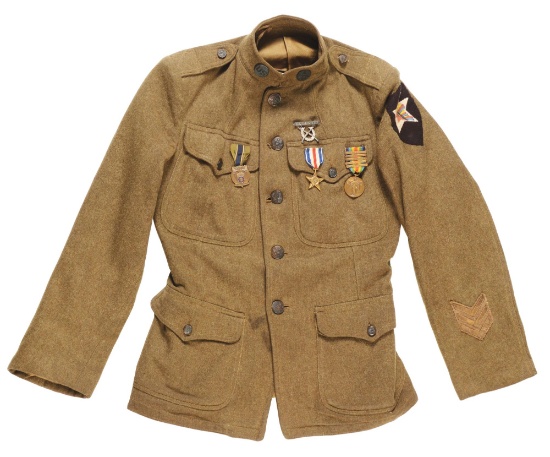World War I Second Division Tunic, Named Silver Star.