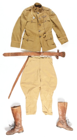 World War I Identified Army Air Service 25th Aero Squadron Pilot Uniform.
