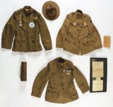 3 WWI US Army Uniforms: Third Corps, Third Division And 78th Division.