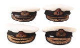 LOT OF 4: WORLD WAR II BRITISH NAVAL OFFICERS HATS