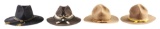 LOT OF 4: CAMPAIGN HATS 1890-1960.