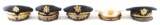 Lot Of 5: US Army General Officer's Dress Caps.