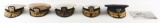 Lot Of 6: US Navy Admiral's Visor Caps And Photograph.