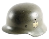 GERMAN WWII HEER M35 SINGLE DECAL HELMET.