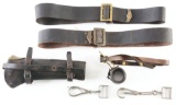 LOT OF 7: CAVALRY RELATED ITEMS, INCLUDING CARBINE BOOT AND SLINGS.