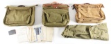 LOT OF 6: USAAF FLIGHT BAGS, USAAF JACKET, DUFFLEBAG, AND PAPERWORK.