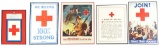 LOT OF 5: WORLD WAR I AND WORLD WAR II RED CROSS POSTERS.