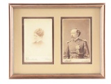 ALBUMEN CABINET PHOTOS OF LIEUT. COLONEL GEORGE A. CUSTER AND WIFE LIBBY.