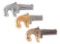 (A) LOT OF THREE: THREE NATIONAL ARMS SINGLE SHOT NUMBER TWO DERINGERS.