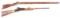 (A) LOT OF TWO: E. MORTER OHIO RIFLE WITH INDIAN DECORATED 1873 SPRINGFIELD.