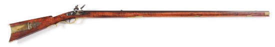 (A) EARLY PENNSYLVANIA FLINTLOCK KENTUCKY RIFLE.