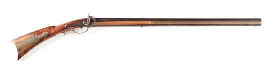 (A) PERCUSSION SWIVEL BREECH RIFLE SIGNED "T. EVRITT".