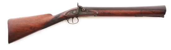 (A) COMPOSITE ENGLISH PERCUSSION BLUNDERBUSS WITH WHAT APPEARS TO BE A HARPER'S FERRY PISTOL LOCK, C