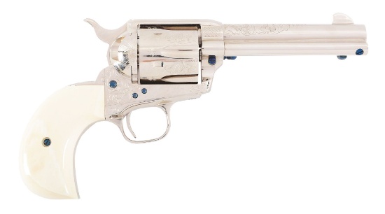 (M) BOXED COLT CUSTOM SHOP FACTORY ENGRAVED SINGLE ACTION ARMY.