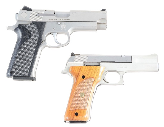(M) LOT OF 2: SMITH & WESSON SEMI-AUTOMATIC PISTOLS.