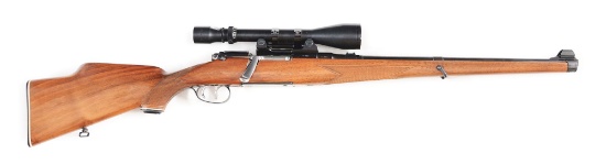 (C) STEYR FULL STOCK MANNLICHER BOLT ACTION SPORTING RIFLE.