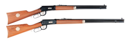 (M) LOT OF TWO: WINCHESTER BUFFALO BILL COMMEMORATIVE SET OF RIFLES.