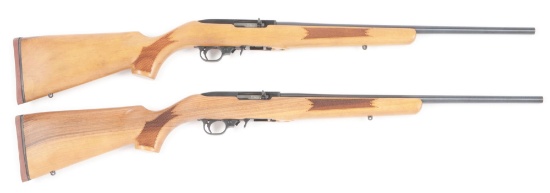 (M) LOT OF TWO: TWO RUGER 10/22 50TH ANNIVERSARY SEMI AUTOMATIC RIFLES.