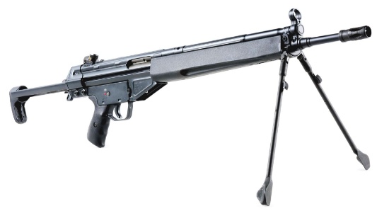 (M) PRE-BAN HECKLER & KOCK HK91 WITH COLLAPSIBLE STOCK MADE IN 1980.