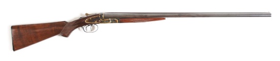 (C) L. C. SMITH 20 BORE FIELD GRADE SIDE BY SIDE SHOTGUN.