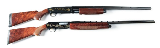 (M) LOT OF 2: BROWNING BPS AND B-80 SEMI AUTOMATIC SHOTGUNS WITH CASES.