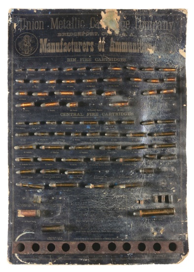 RARE CIRCA 1875 UNION METALLIC CARTRIDGE BOARD