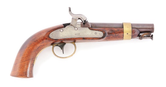 (A) DERINGER MODEL 1842 NAVY BOX LOCK PERCUSSION PISTOL.