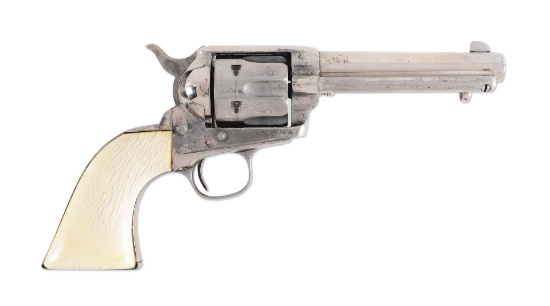 (A) PERIOD CONVERTED 1883 US COLT CAVALRY REVOLVER.