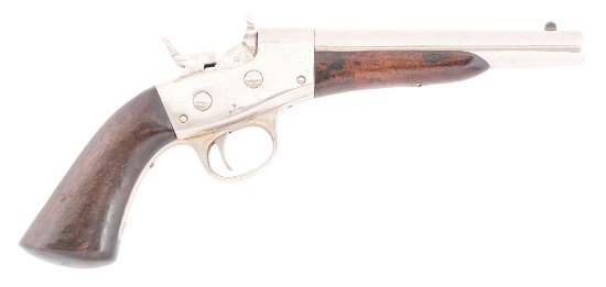 (A) RARE REMINGTON MODEL 1870 NAVY CONVERSION MARTIALLY MARKED SINGLE SHOT PISTOL.