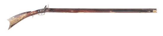 (A) FULLSTOCK FLINTLOCK KENTUCKY RIFLE MARKED "STEPHEN KOCHER 1831".