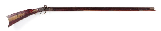 (A) FULLSTOCK PERCUSSION KENTUCKY RIFLE MARKED "A. KISER".