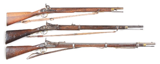 (A) LOT OF 3: 19TH CENTURY ENFIELD MUSKETS.