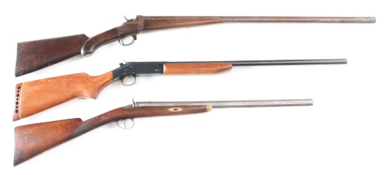 (A+M) LOT OF THREE: THREE SINGLE SHOT LONGARMS FROM PHILADELPHIA MAKERS.