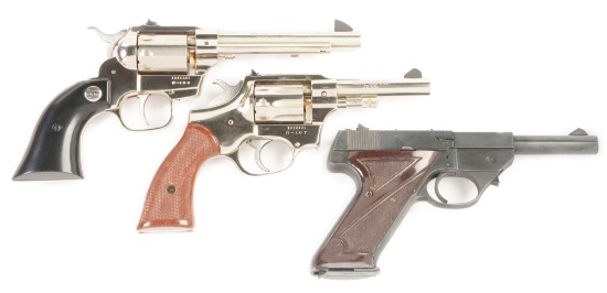 (C) LOT OF THREE: COLLECTORS LOT OF THREE HIGH STANDARD HANDGUNS.