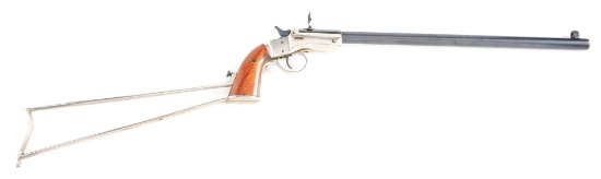 (C) STEVENS NEW MODEL NO. 40 POCKET RIFLE WITH STOCK.