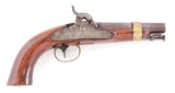 (A) AMES MODEL 1842 US NAVY BOX LOCK PERCUSSION PISTOL, 1844.