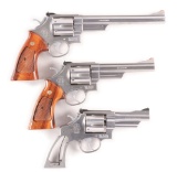 (M) LOT OF 3: SMITH & WESSON REVOLVERS.